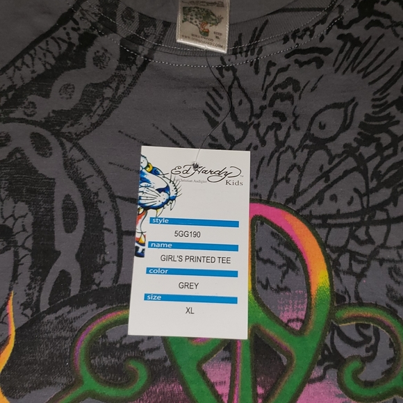 🎆HP🎉Nwt! ED HARDY girls tee - Picture 3 of 4